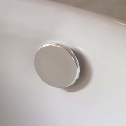 6 Pack Solid Brass Sink Overflow Trim Ring with Chrome Plating