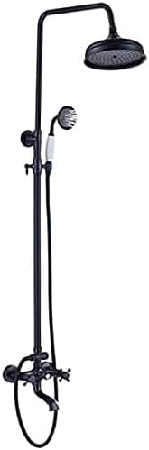 TECKI Dual Handle Bath Shower Trim System Black Brass