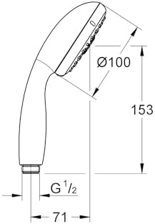 GROHE Vitalio Start 100 3-Function Shower Head