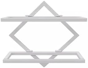 White Wall-Mounted Wine Rack with Triangular Design