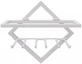 Wall-Mounted Wine Holder with Triangular Design