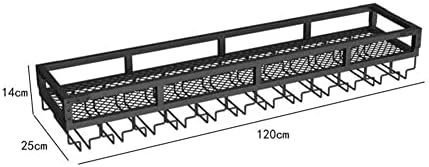 MaGiLL Floating Bar Shelves with LED Light Glass Holder