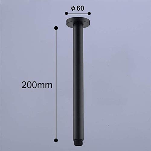 Luxury Brass Black Ceiling Mounted Shower System with Rainfall and Handheld Heads