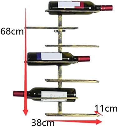 BIOMICE Industrial Wrought Iron Wine Rack for Home Storage