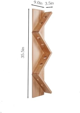 Vertical Wine Rack - Wall Mounted Solid Wood Design