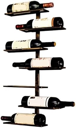 BIOMICE Industrial Wrought Iron Wine Rack for Home Storage