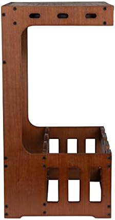 Mind Reader Wall-Mounted Wine Rack 6-Bottle Capacity Wood Brown