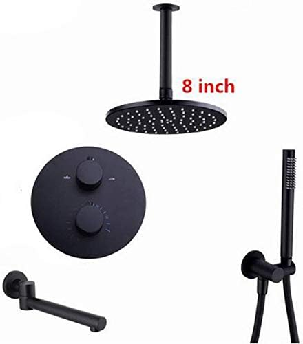 Luxury Shower Set with 8-12 Round Rainfall and Handheld Shower Heads