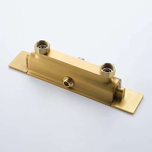 Brushed Gold Shower System Set with Adjustable Height and 3-Setting Handheld