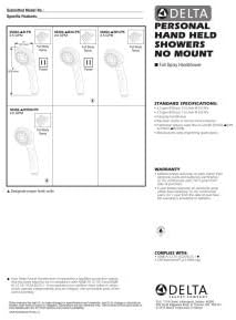 Delta Faucet Hand Held Shower Head White 59462-WHB-PK