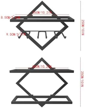White Wall-Mounted Wine Rack with Triangular Design