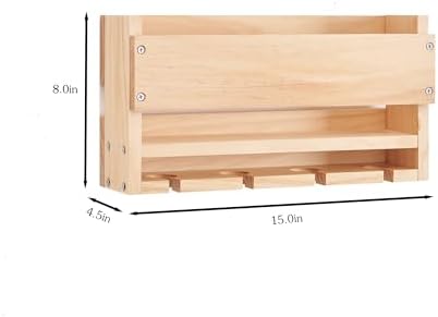 Wall-Mounted Wine Rack with Cup Holder and Glasses