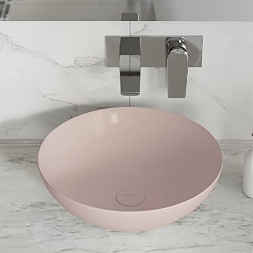 Swiss Madison Matte Pink Ceramic Pop Up Drain No Overflow 1