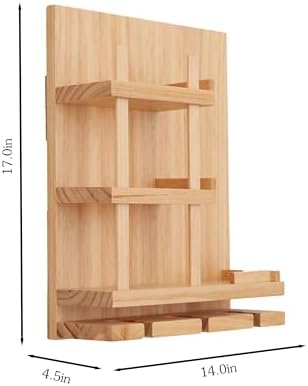 Modern Wall-Mounted Wine Rack with 3 Glass Holders