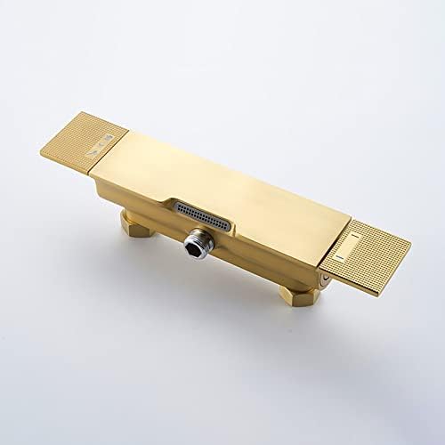 Brushed Gold Shower System Set with Adjustable Height and 3-Setting Handheld