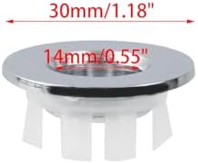 Wealrit 6 Pcs Chrome Bathroom Sink Overflow Caps