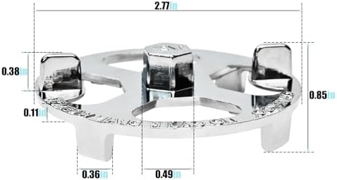 Delixike 42239 Shower Drain Strainer Wrench Stainless Steel 1