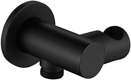 TECKI Matte Black Three Function Round Handheld Shower with Faucet Set