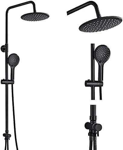 TECKI 2-Way Chrome and Matte Black Bath Shower Faucet