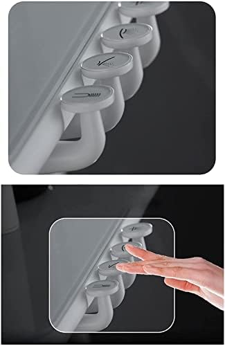 Thermostatic Shower System with LED Display and 4 Functional Fixtures White