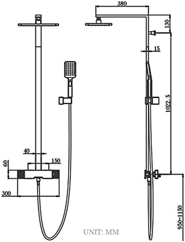 Thermostatic Shower System with Air Boost and 3 Spray Modes