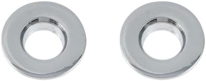 Wealrit 6 Pcs Chrome Bathroom Sink Overflow Caps