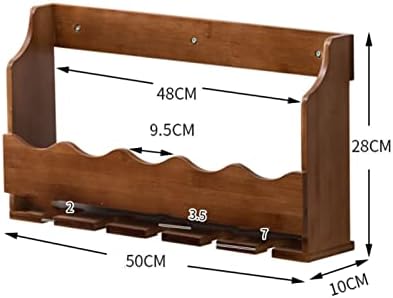 Wall-Mounted Wine Glass Rack Wooden Design Eco-Friendly Storage