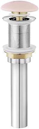 Swiss Madison Matte Pink Ceramic Pop Up Drain No Overflow 1