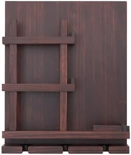 Wall-Mounted Wine Rack with Cup Holder and 4 Bottle Capacity
