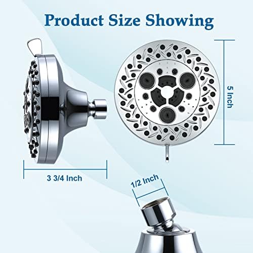 Aiscsc 8 Spray Modes High Pressure Shower Head