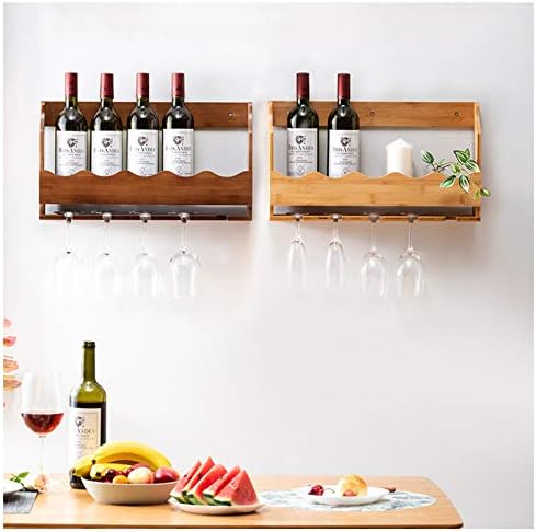 Pimex Wall-Mounted Wooden Wine Rack for Home Decor