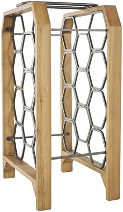 Deco 79 Industrial Wood Wine Rack with 11 Slots
