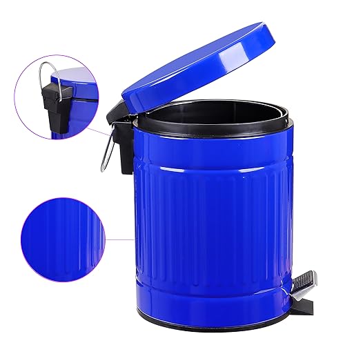 5L Round Step Pet Trash with LidMini Metal Pedal Bin