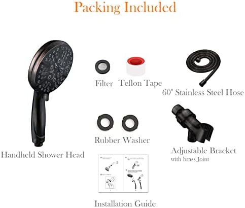 ORB High Pressure Shower Head with Handheld and 60 Inch Hose