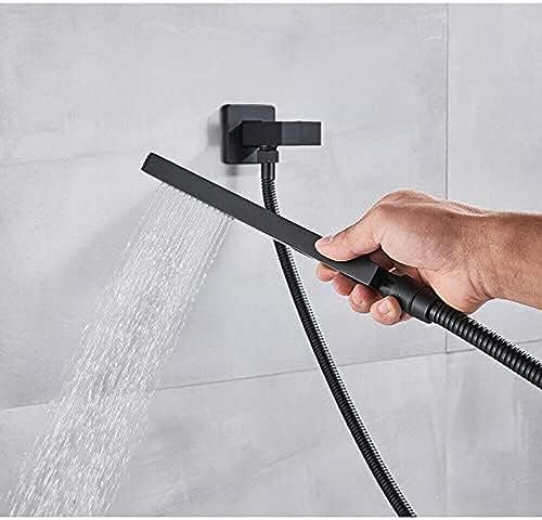 Thermostatic Shower Faucet System with LED Rainfall and Handheld Massage
