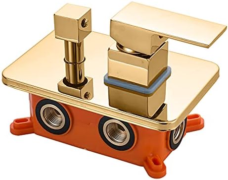 Gold Shower Faucet Set with 6 Massage Jets