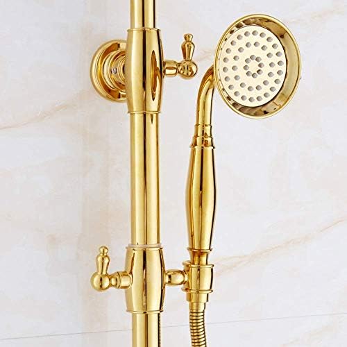 LASEVE Upgraded Copper 7 Way Crystal Ball Shower Head Set