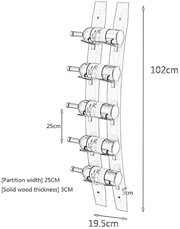 5-15 Bottle Wall-Mounted Wine Rack with Rustic Wood and Iron Frame
