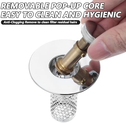 LLOUSSAK Drain Stopper with Anti-Clogging Basket