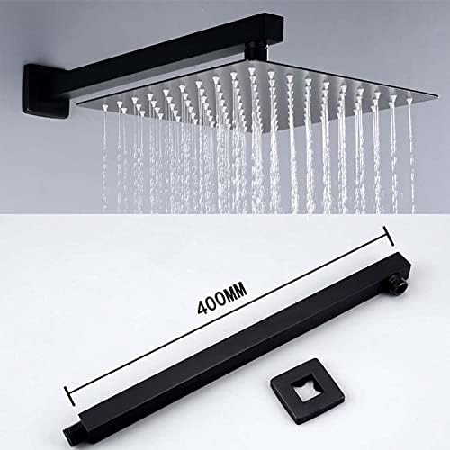 Black Rainfall Shower System with Handheld Head