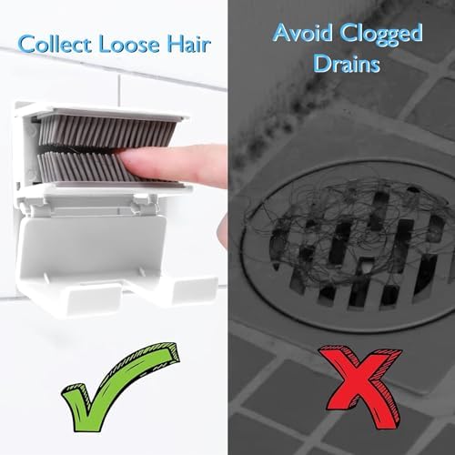 Oneasmot Shower Hair Catcher Wall - White
