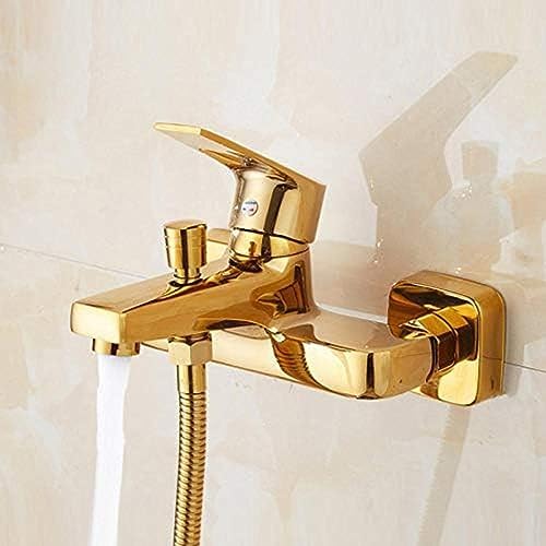TECKI Gold Shower Set Two Headed Rain Shower Heads