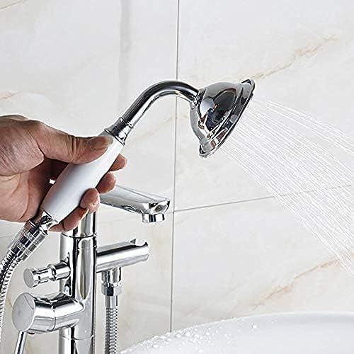 TECKI Chrome Polish Bath Shower Faucet One Handle 1