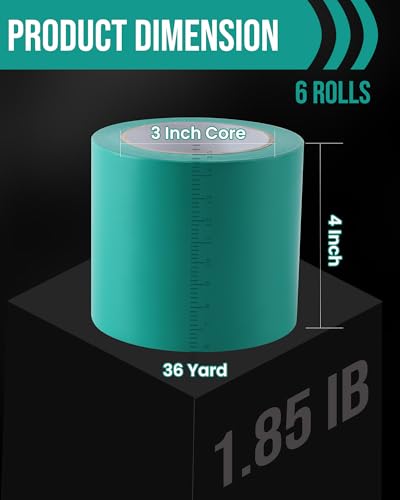 Lichamp 6 Piece 4 Inch Safety Warning Tape Bulk Pack