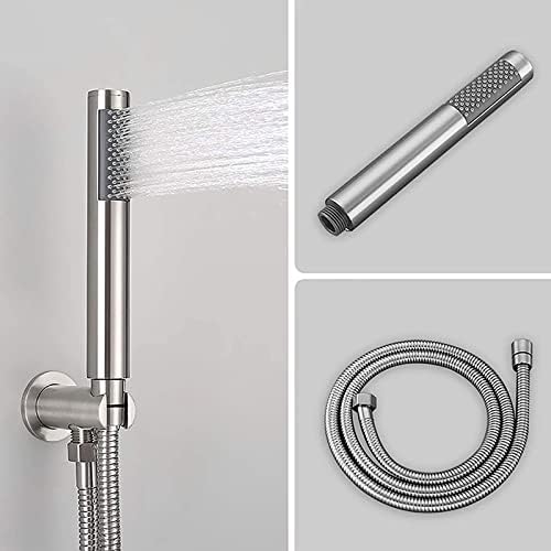Shower Fixtures System with Rain Shower Head and 3-Setting Handheld