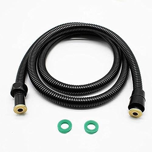 TECKI Matte Black Three Function Round Handheld Shower with Faucet Set