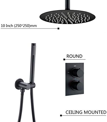 Luxury Shower Set with Thermostatic Valve and Rainfall Head
