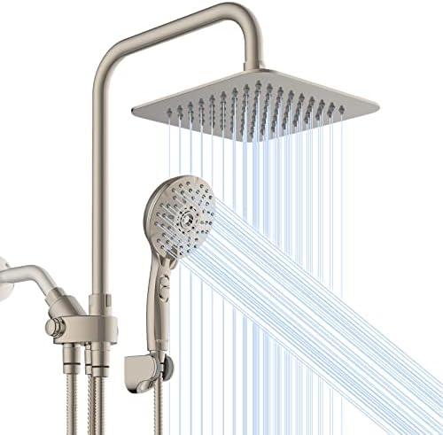 Ryamen Dual Shower Head Combo with 6 Settings and Adjustable Slide Bar 1