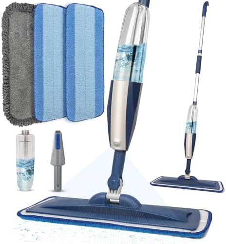 Panda Grip Spray Mop with 14 Oz Refill and 3 Microfiber Pads