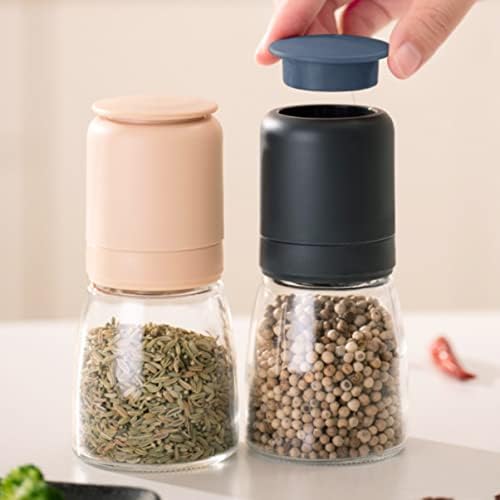 Alipis Salt Pepper Shaker Set with Refillable Glass Bottle